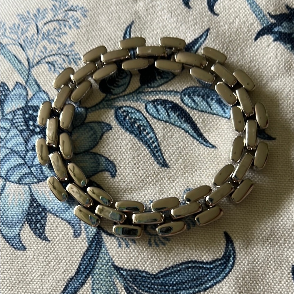 Christian Dior rhodium plated bracelet